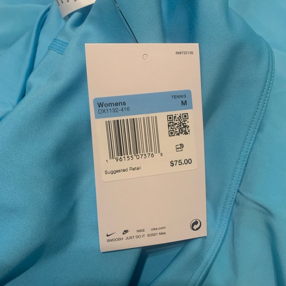 Nike Dri-Fit Golf Skort $75 Baltic Blue Skirt Womens Tennis Pickleball - Picture 5 of 7